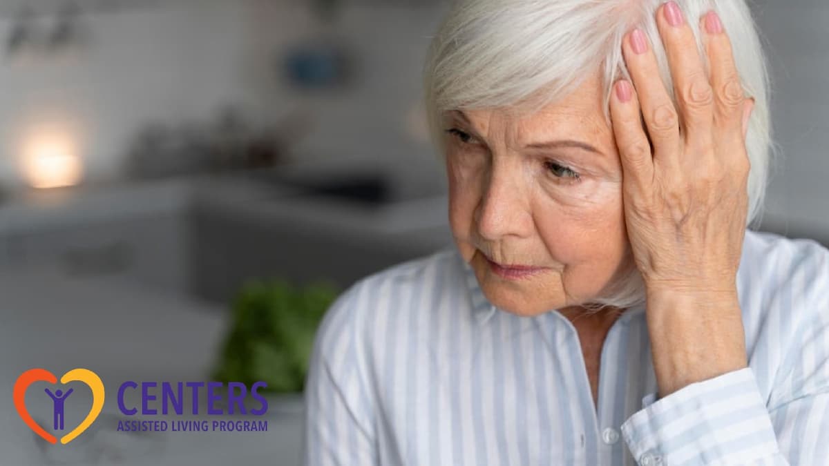 a woman holding her head