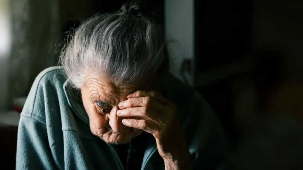 elderly-woman-looking-distressed-with-hand-on-forehead-closeup